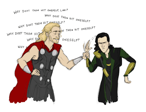 0tterp0p: Alice and I think that when Thor and Loki were growing up, Loki would be the one to pull t