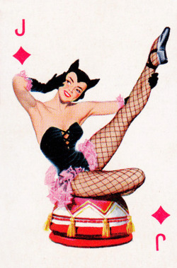 vintagegal:  1950s Playing card 