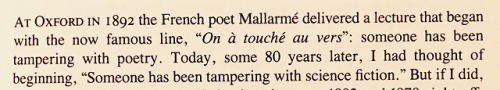 — samuel delany, “science fiction and ‘literature,” or, the conscience of th