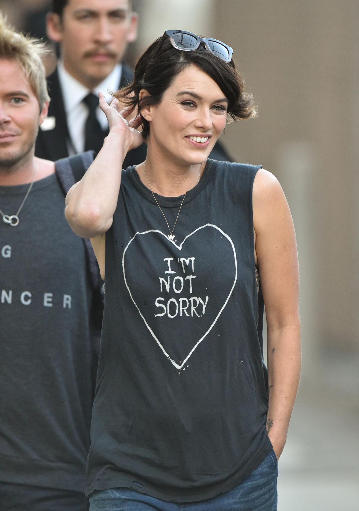 dailyactress:  Lena Headey Arrives at Jimmy Kimmel Live! in New York