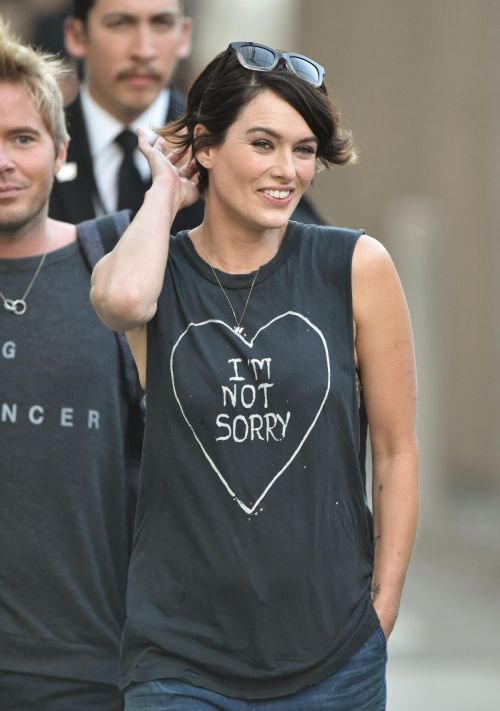 dailyactress:  Lena Headey Arrives at Jimmy Kimmel Live! in New York