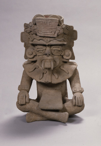 slam-african:  Vessel in the Form of a Seated Male…, Zapotec, c.200–300, Saint Louis Art Museum: Arts of Africa, Oceania, and the Americashttps://www.slam.org/collection/objects/8886/