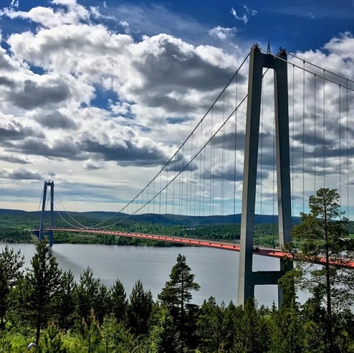 The Höga Kusten (High Coast) bridge in Sweden. It is the gateway into the High Coast UNESCO World He