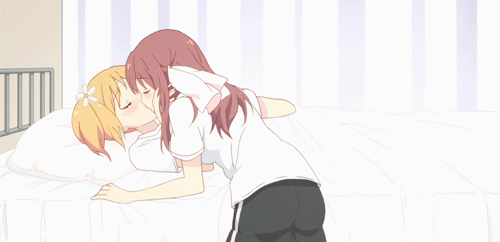 fanvocayuri:  Yuu&amp;Haruka — Sakura Trick Episode 8  