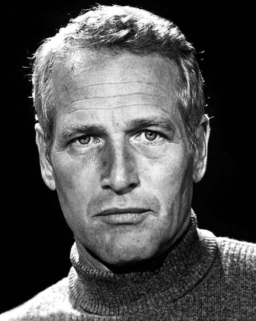 manolosweden:  Turtleneck season…get inspired by The best!   #menswear #style #styleicon #paulnewman #icon #turtleneck #inspiration #fall #winter #blackandwhite   So cool he’s Frozen….