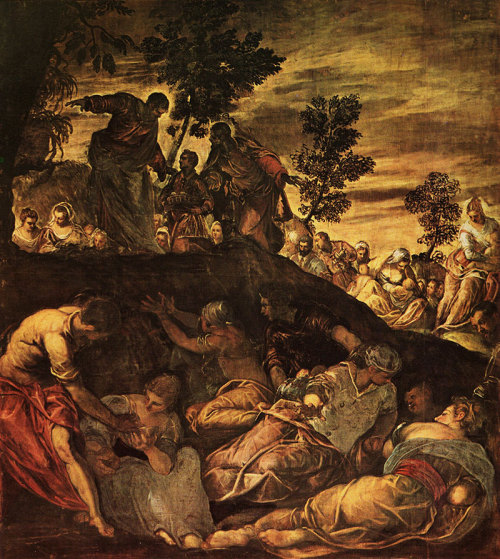 Jacopo Robusti, detto Il Tintoretto (Venezia, 1518-1594)Moltiplicazione dei pani e dei pesci   1578-