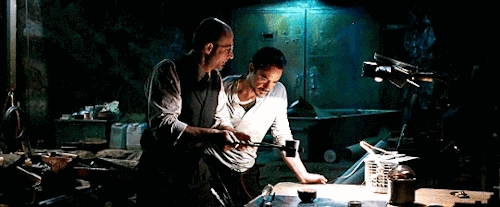 dailymcugifs:The individual strips had melted together into a singlering. Stark allowed time for it 