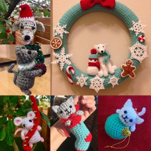 A collection of all my Christmas amigurumi crochet :) ❄️