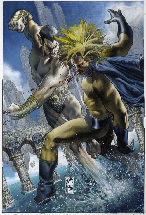 Porn photo Avengers Poster Namor vs Sentry by Simone