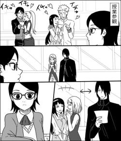 verityglasses:sasusakuchannel:Artist: ruri | Permission to post granted by the artist. Sarada found her parents just don’t like PDA