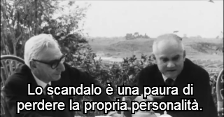 needforcolor:Pasolini intervista Moravia in “Comizi d’amore”, 1965.