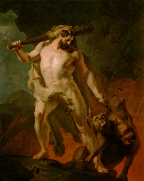 antonio-m: evergod:Hercules Removes Cerberus from the Gates of Hell, 1855Johann Koler (Estonian, 182