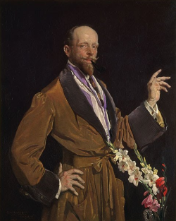 Self-portrait with Gladioli,George W. Thomas