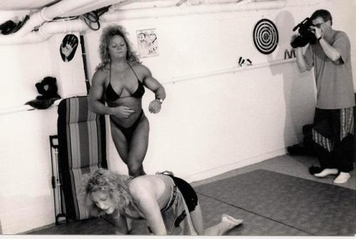 Me filming Karla Nelsen in the early 90s