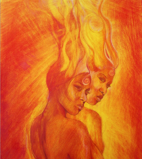 fuckyeablackart:  Sango Flame by Bernadett BagyinkaVisit: Blkwomenart.com more!  