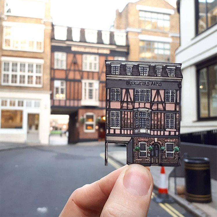 archatlas:    London’s Historic Pubs  Illustrator Maxwell Tilse Captures London’s