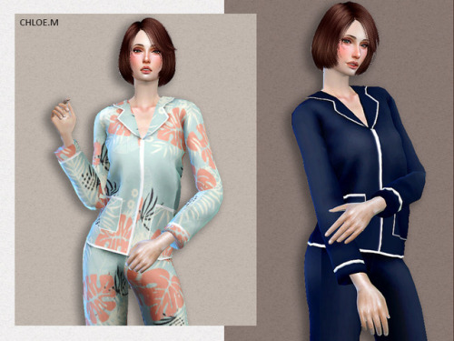 chloem-sims4:  Pajama For Female  Created for: The Sims 4 Nine colorsHope you like my creations!Down