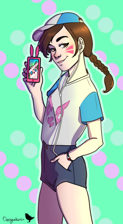 I hope you like this little take of D.va as a Pokemon Trainer… On Pokemon Go!, of course xD__