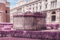 archatlas:  Roma Rosa   Surreal infrared landscapes captured by Hungarian photographer Milán Rácmolnár. In his own words:   “I converted my old Nikon D3200 to an infrared camera so I could capture the city of Rome in a different perspective. In