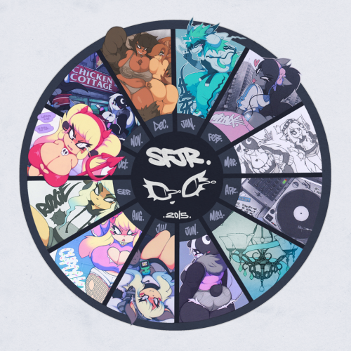 sfjr-art:    ~ SFJR Art Summary 2015 ~Been a pretty good year! Here’s to 2016! :3 (template used)>> Support me on Patreon! <<Tumblr // DeviantART // Furaffinity // Facebook // Pixiv // Soundcloud   
