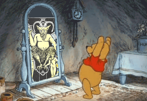 thelastdeathwish:  In the name of honey…um I mean (actually Baphomet but in this