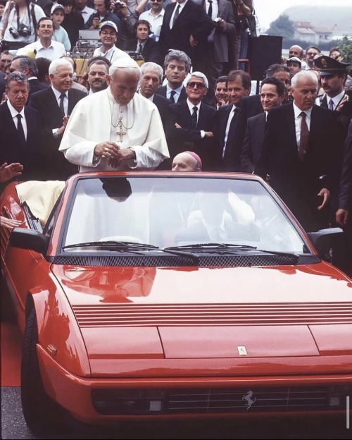 drip-2-hard: The Pope in his Ferrari Mondial Cabriolet — 1988