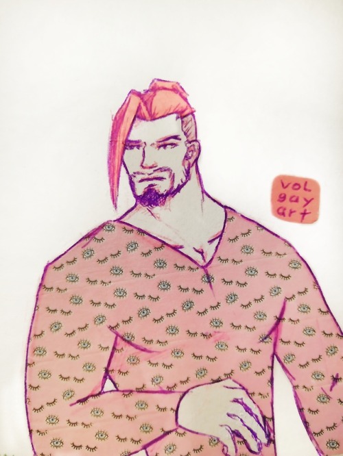 dailyhanzos: another piece of washi art noone asked forthis time featuring a sweater id actually REA