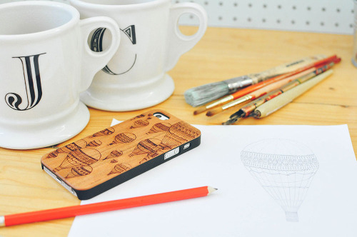 Voyages- Engraved wooden iPhone caseAvailable now on Kickstarter, along with Art prints and postcard