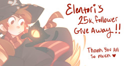 elentori-art:  The time has come!  As a GIANT THANK YOU to all you wonderful people who have shown me so much support here, I want to give something back to you guys! I will be buying 4 Intuos Draw tablets and gifting them anywhere in the world that