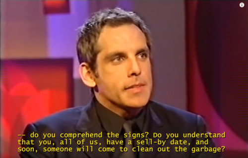 janecrockeyre:[Interview with Ben Stiller and Owen Wilson on the Jonathan Ross show, ca. 2004, just 