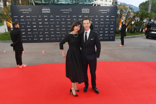 shigurerei: Host Benedict Cumberbatch attends the 2018 Laureus World Sports Awards at Salle des Etoi