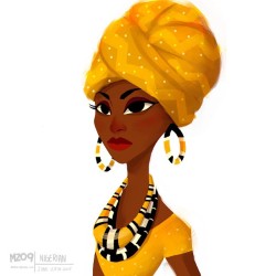 mz09:  Nigerian Woman.   #illustration #drawing