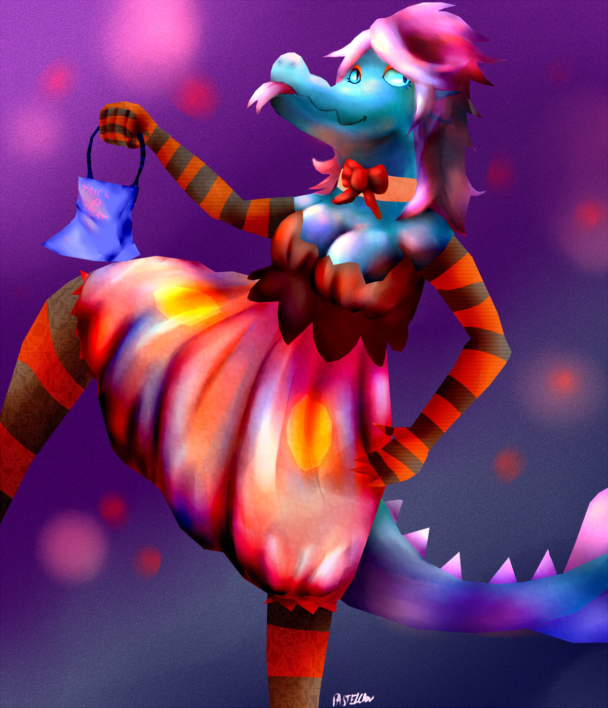 smol-gay-dragon:  Pastel and her pumpkaboo themed costume for halloween   (i know