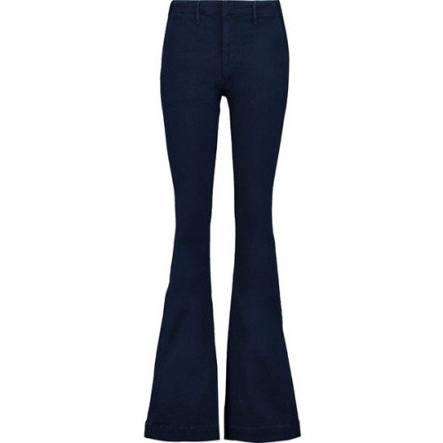 RAG & BONE Bell mid-rise flared jeans ❤ liked on Polyvore (see more zipper jeans)