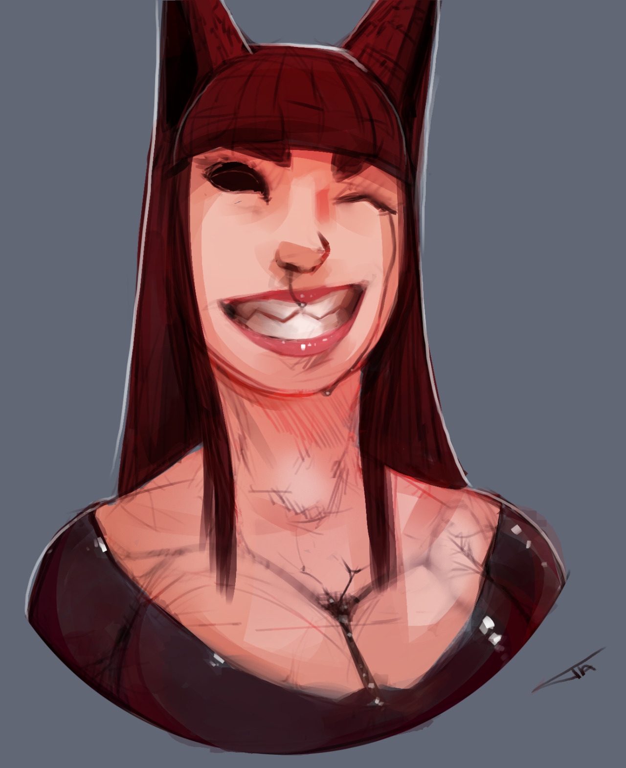 tinyfaceart:   Bleeding mess :y   My Twitter - Support me  -  Commission me   