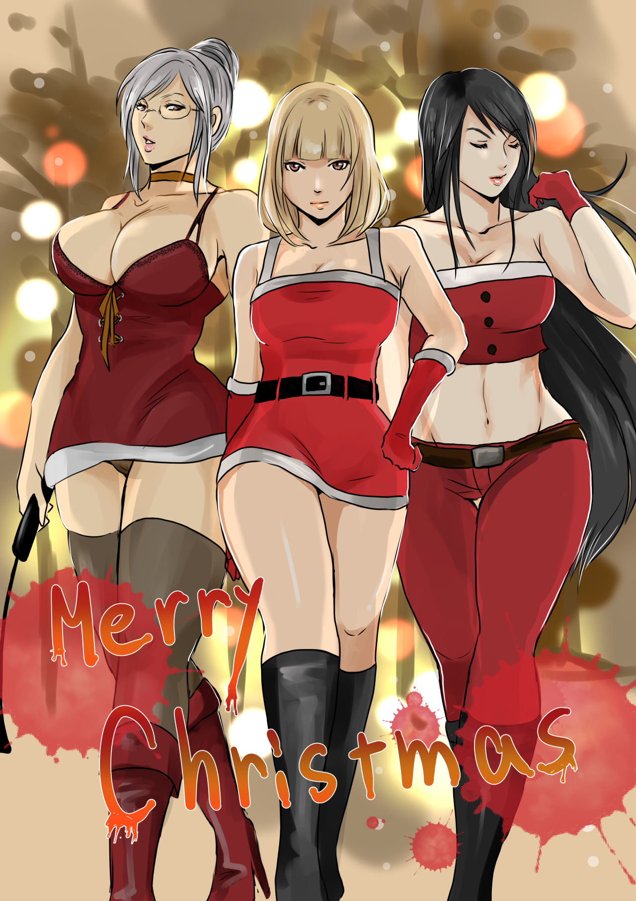 hayame-82:  Have a  sweet happy merry Christmas!!!!!! Meiko, Hana, Mari  (prison