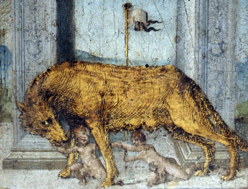 Giovanni di Lorenzo - The Sienese she-wolf (c. 1500). Detail.