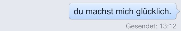 pochend:   nur du. 