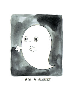 maruti-bitamin:  A ghost who likes to hold things. 8 page 4x5 mini zine.  