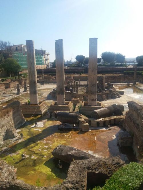 Macellum, PozzuoliA large Roman shopping mall from Flavian era. Location must have been pretty good 