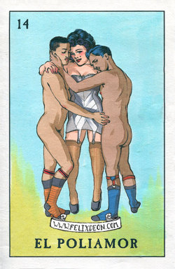 Felixdeon: **El Poliamor** An Original Signed Drawing From My Gay Lottery, Available