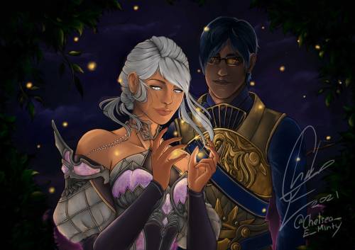 artbychelsea:Took me forever, but finished this commission of some GW2 characters. It was intended a