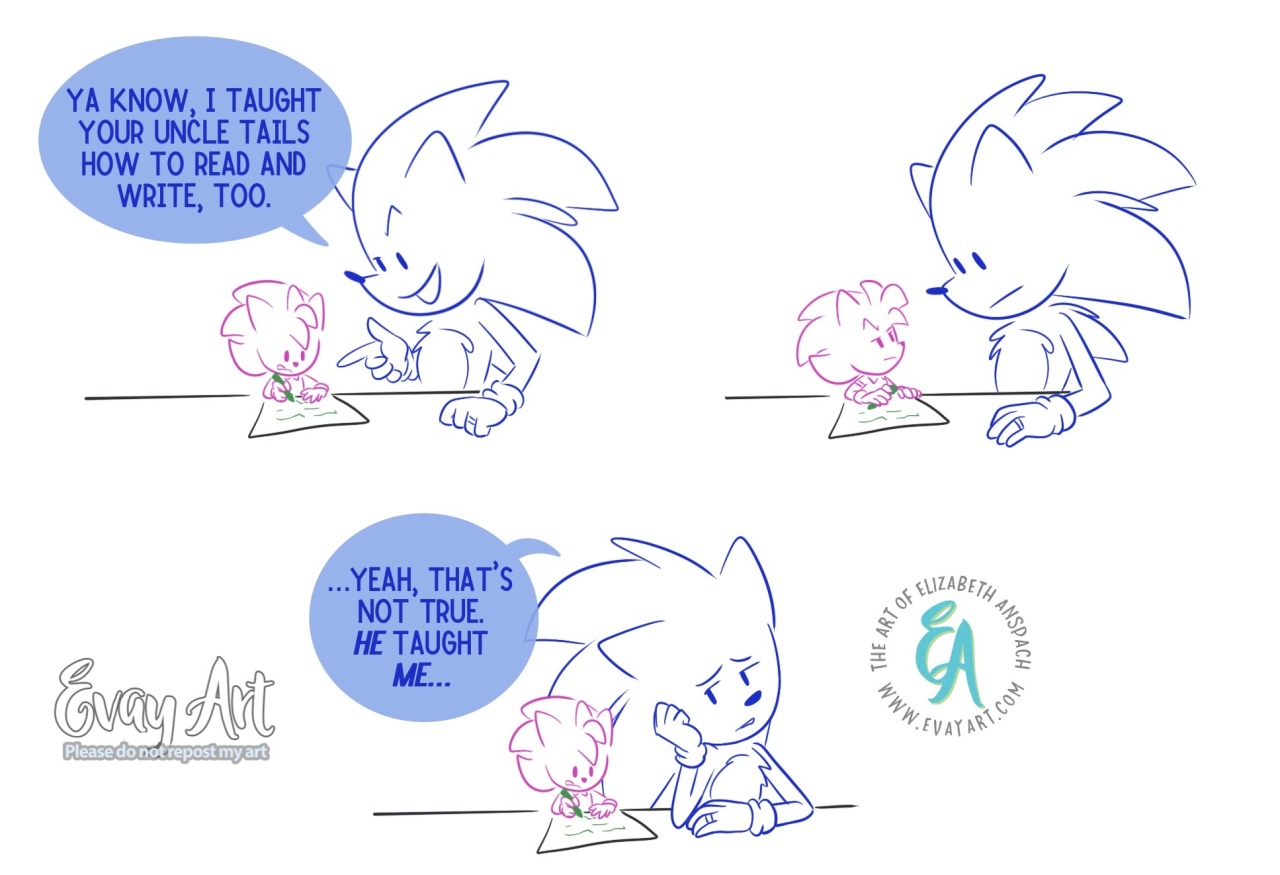 Evay Art - Stream of Consciousness — My Gal, Page 1 (aka, Sonic and Amy's  first date