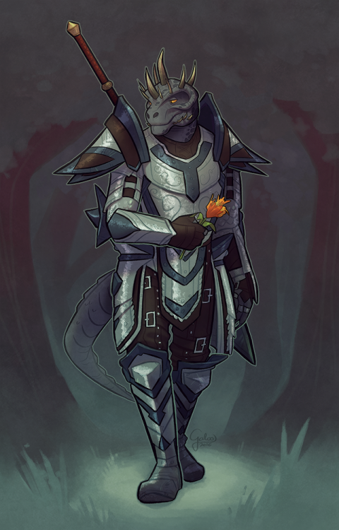 galoogamelady:  Commission of an ESO Argonian, Thorn 