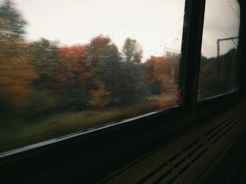 loverscarvings:  My first time riding the train with my love muertosonador ! We’re not miserable, just exhausted. NYC we comin