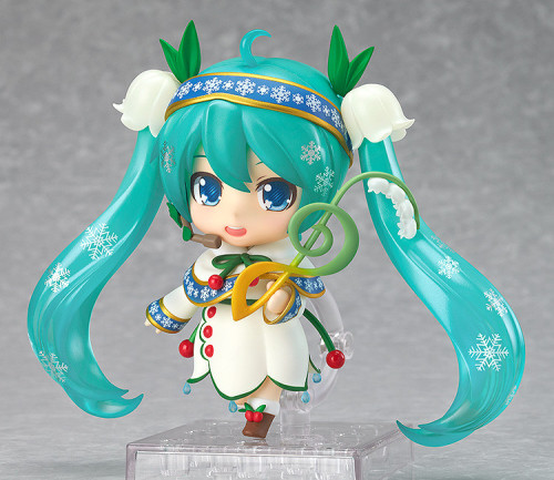 goodsmilecompanyunofficial:  Nendoroid Snow Miku: Snow Bell Version by the Good Smile Company. Orders will be open from the 8th February 2015 - 16th February 2015.   These are my favourite flowers. I might just have to order this ugh