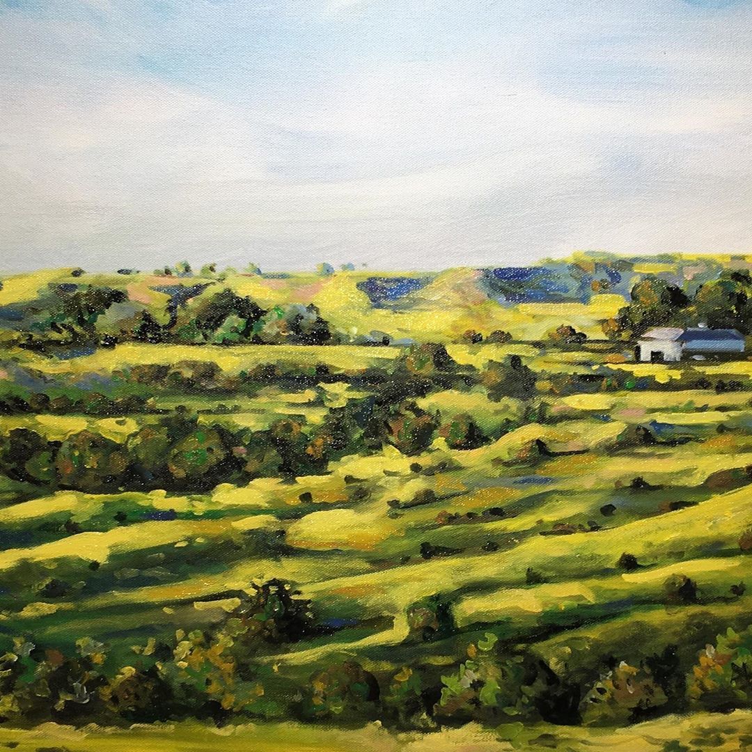 <p>“Nebraska Landscape” 2019, oil on canvas, 18” x 36” Available.<br/>
<a href="https://www.instagram.com/p/B2UQ6YNgwP0/?igshid=1u0zv0lxvlsmb">https://www.instagram.com/p/B2UQ6YNgwP0/?igshid=1u0zv0lxvlsmb</a></p>