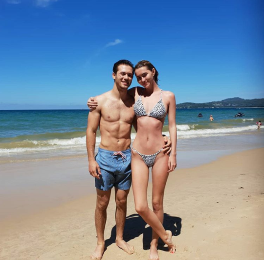 theclassymike:   Leo Howard enjoying vacation with his girlfriend.   
