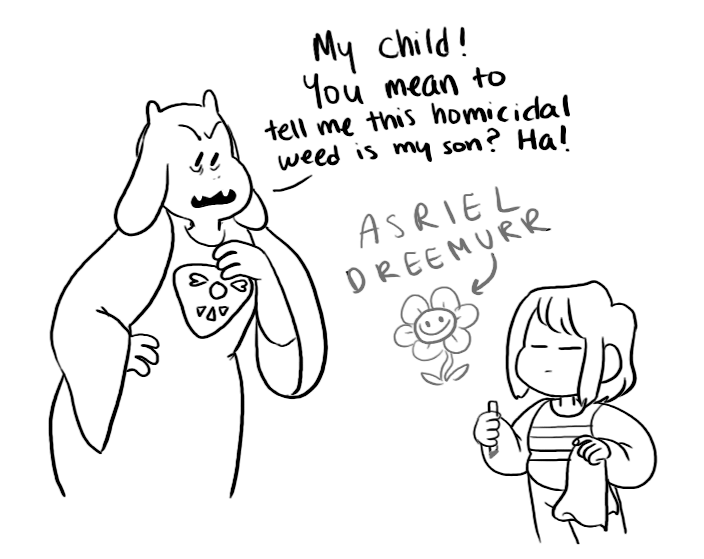 oroxim:  asriel dreemurr is an anagram for “serial murderer” 