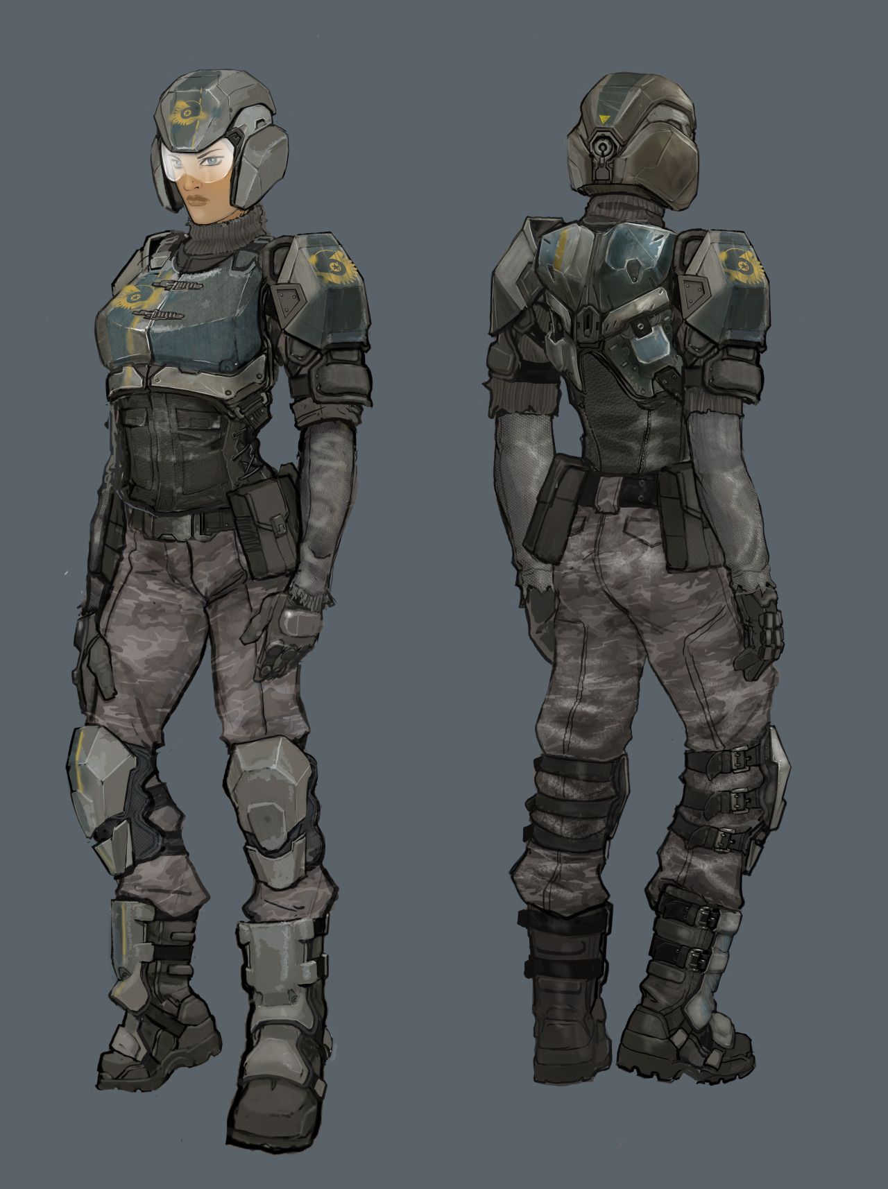 elfslavewatdo:  Planetside 2 Female Terran Republic &amp; New Conglomerate concept